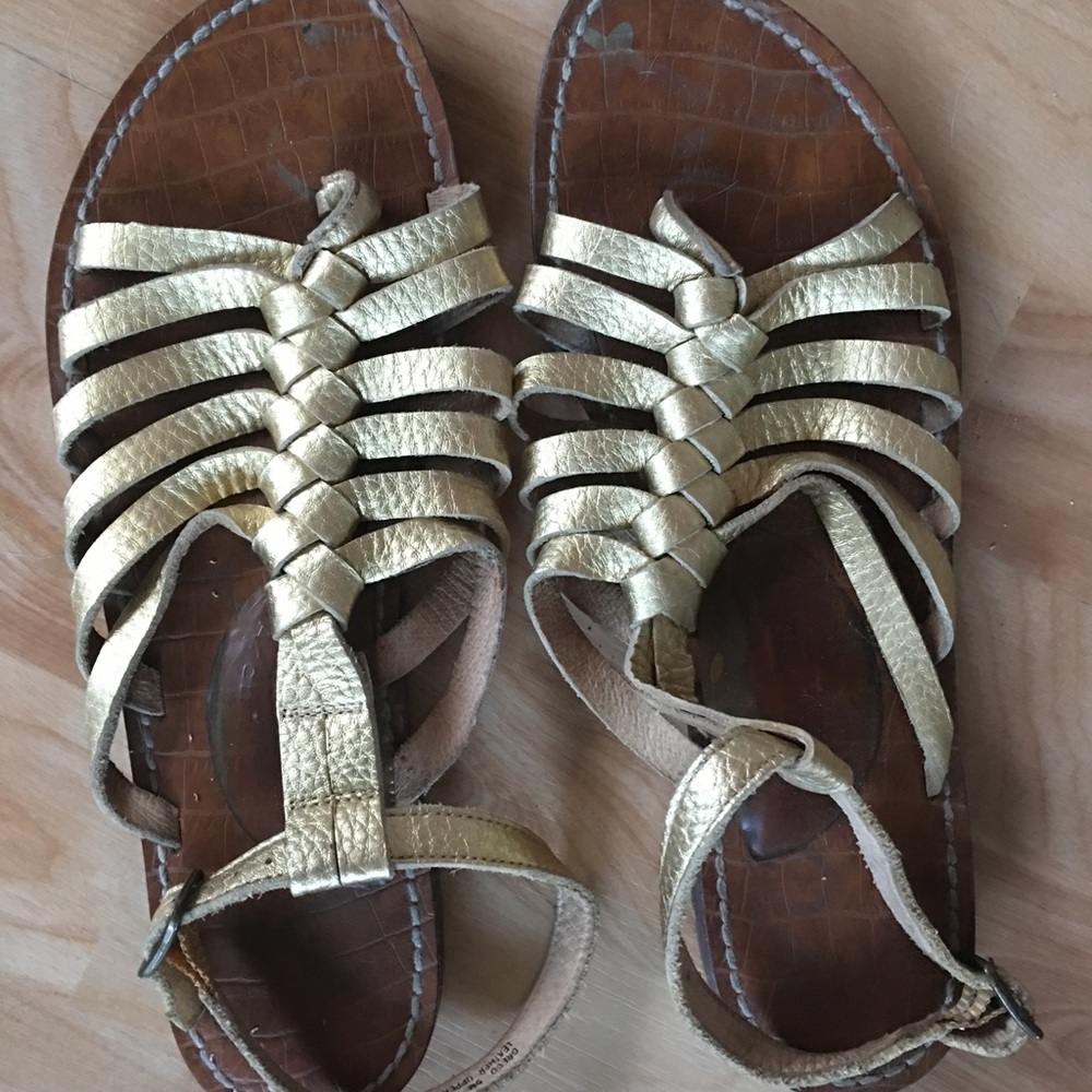 COPY - Gold Sam Edelman gladiator flats